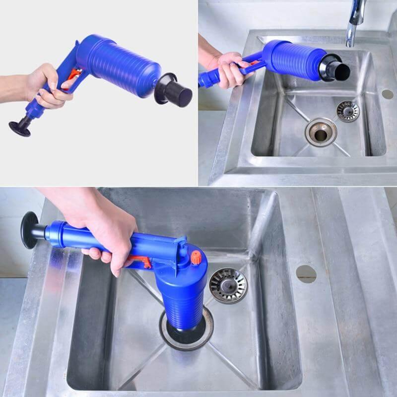 Skanto | High-Pressure Drain Cleaner | Air Pressure Pipe Cleaner | Blue