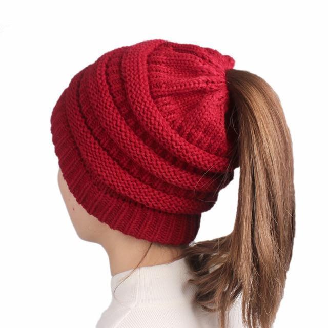 Skanto | Ponytail Beanie Hat for Women