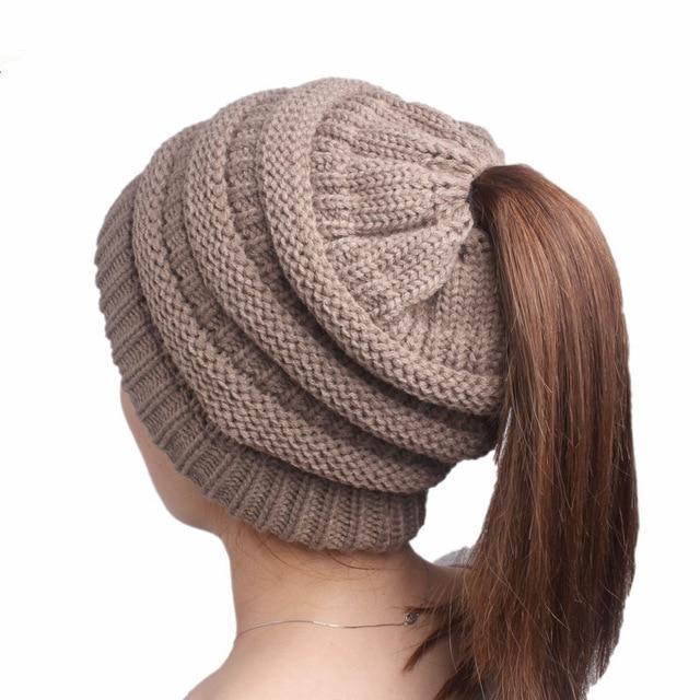 Skanto | Ponytail Beanie Hat for Women