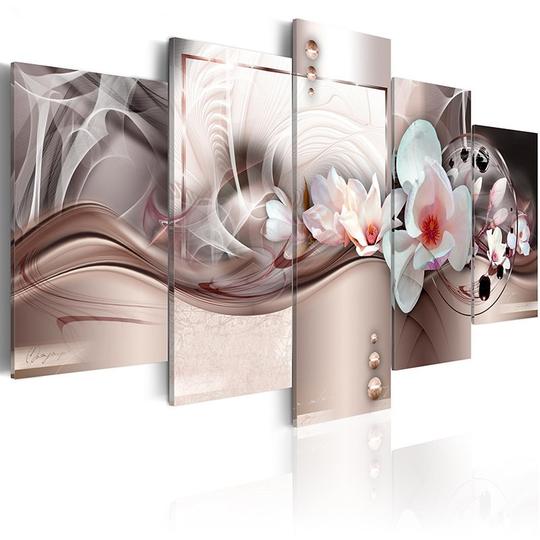 White Magnolias Blossom - Canvas Wall Art Painting | Bowlift
