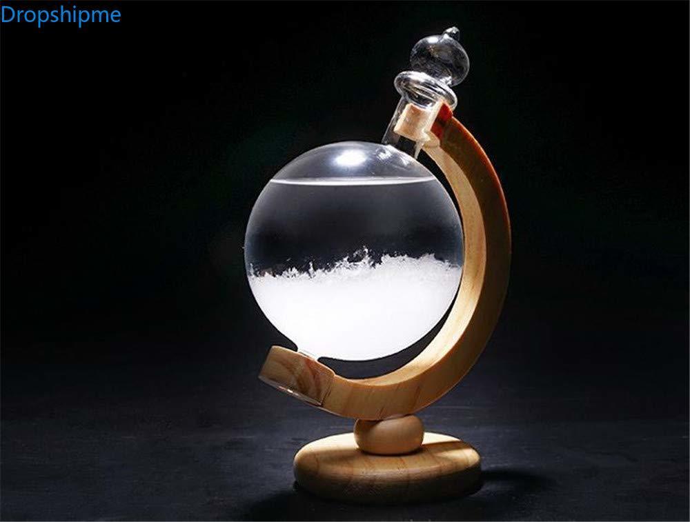 Skanto | Skanto Storm Glass Weather Forecasting Bottle Crystal Desk Barometer with Wooden Frame