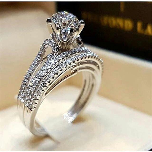 Elegant Engagement Wedding Ring Set | Bowlift