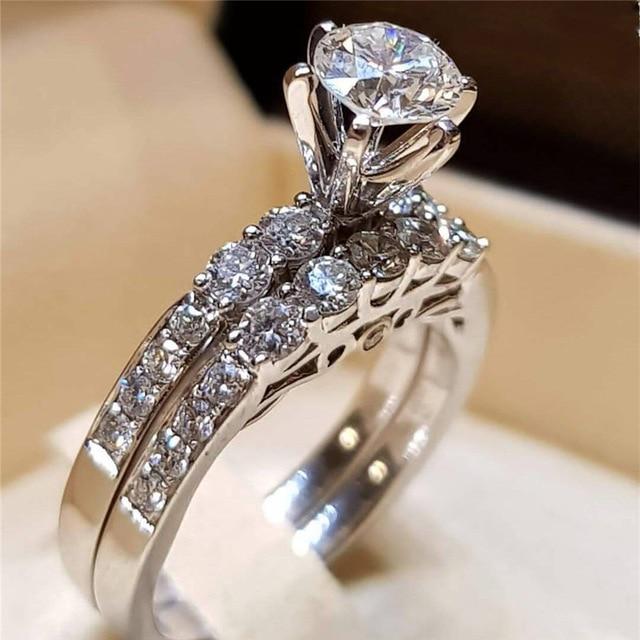 Elegant Engagement Wedding Ring Set | Bowlift