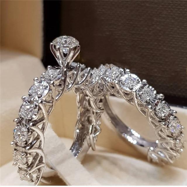 Elegant Engagement Wedding Ring Set | Bowlift
