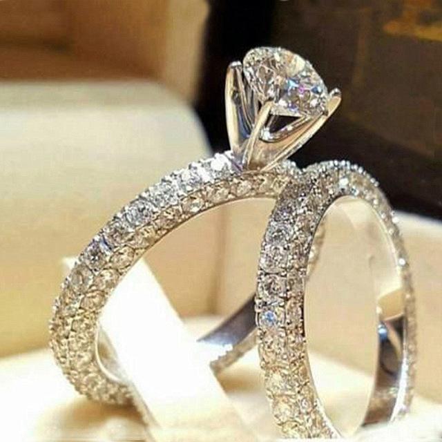 Elegant Engagement Wedding Ring Set | Bowlift