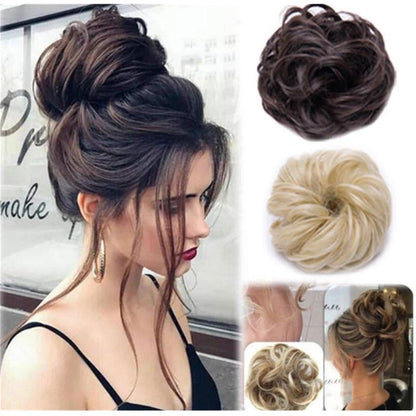 Messy Bun Fake Hair Scrunchie | Skanto