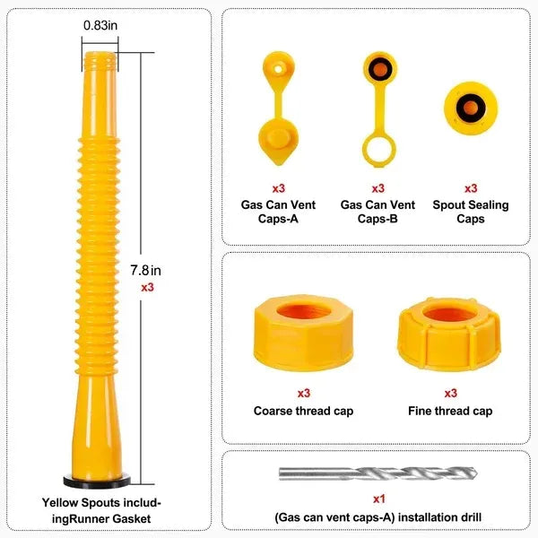 BowLift | Upgraded Replacement Gas Can Spout with Flexible Nozzle