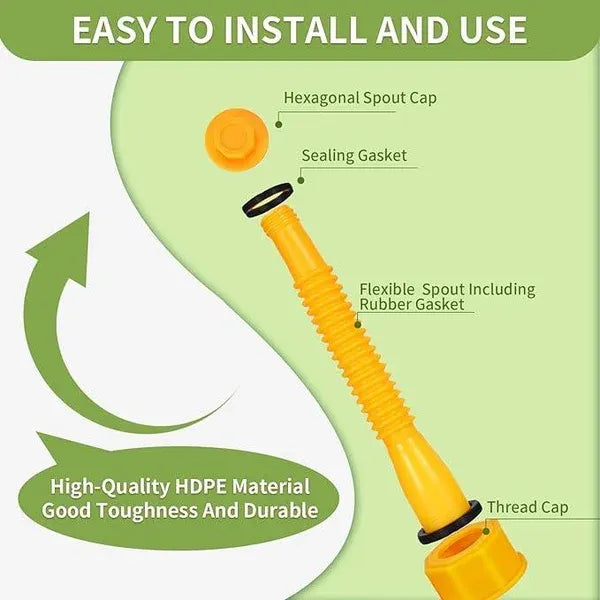 BowLift | Upgraded Replacement Gas Can Spout with Flexible Nozzle