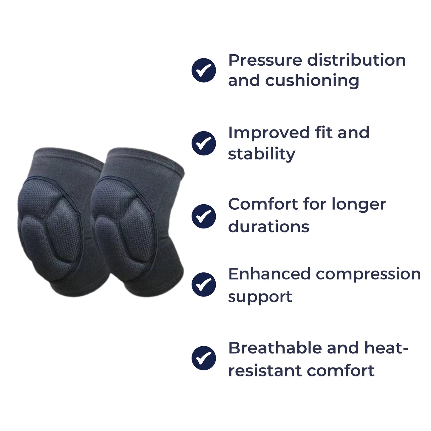 Absorbing Knee Pads – Breathable Compression Support – Anti-Slip Cushion Design – Sports & Injury Prevention Bowlift