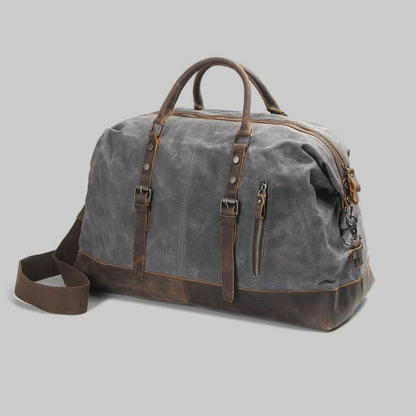 Skanto | Valour Canvas & Leather Travel Duffle Bag – 35L
