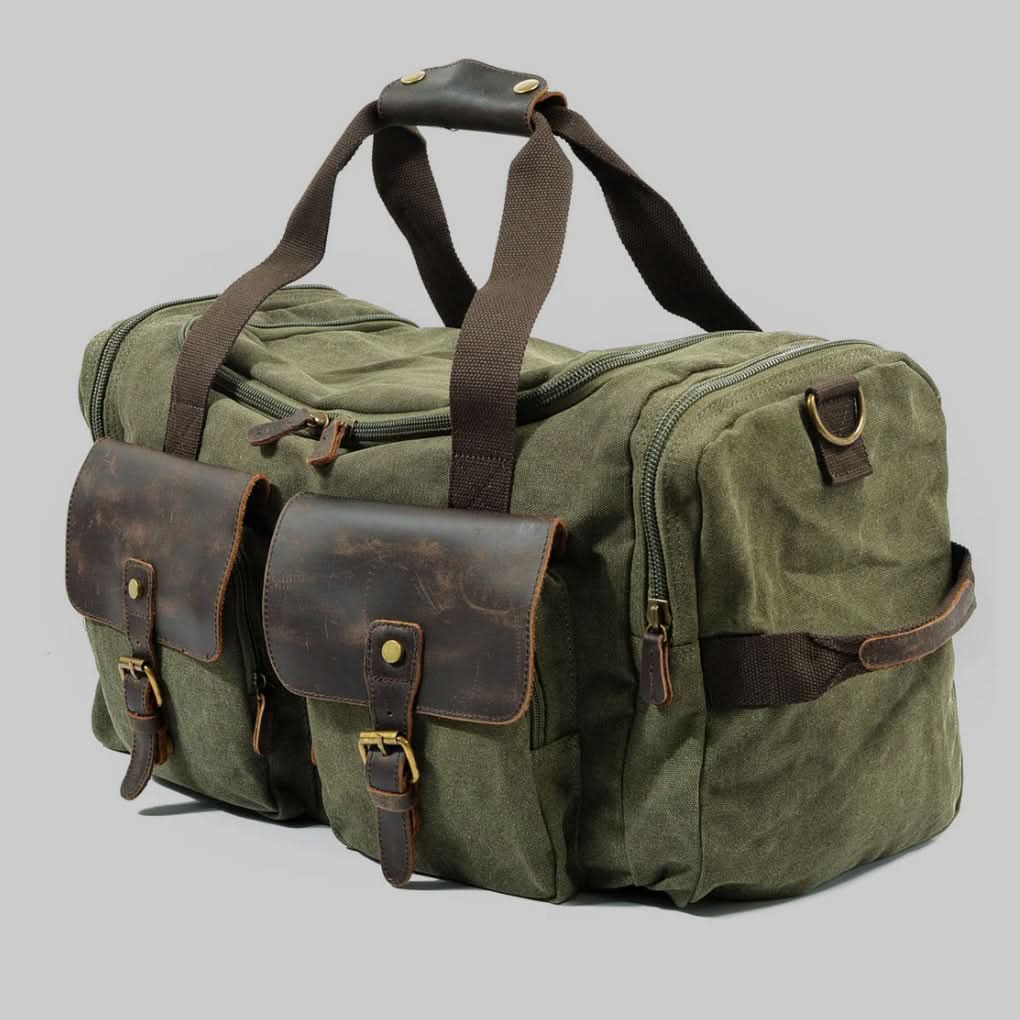 Skanto | Vanguard Waxed Canvas & Leather Travel Duffle – 36,5L