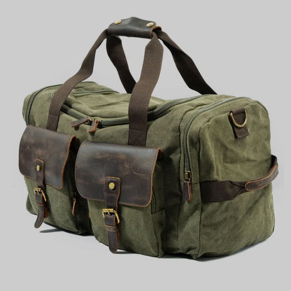 Skanto | Vanguard Waxed Canvas & Leather Travel Duffle – 36,5L