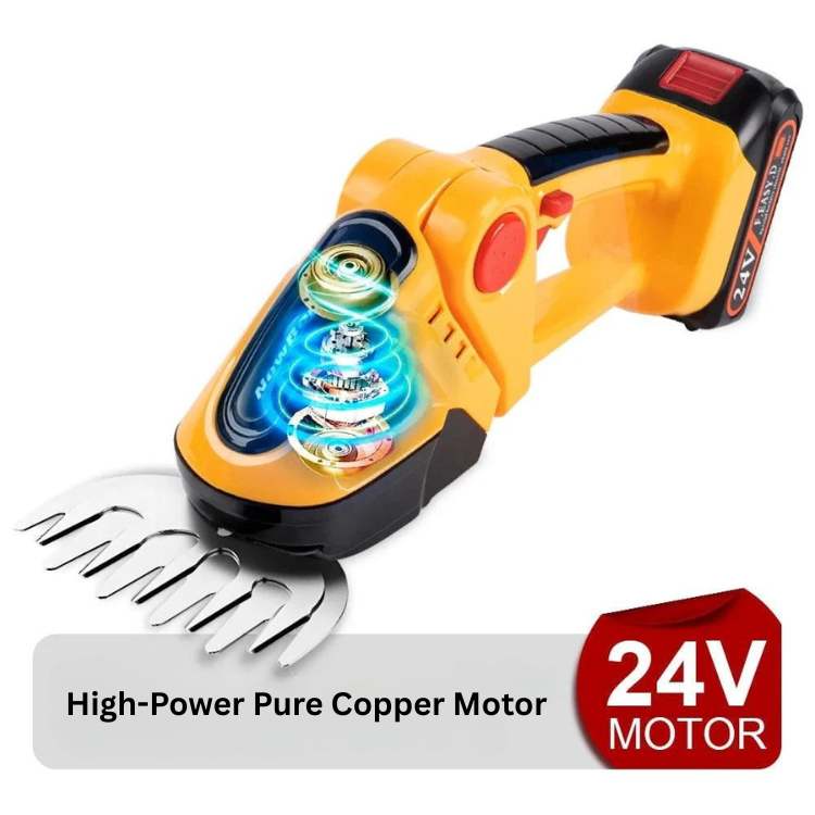 BowLift | Cordless Hedge & Shrub Trimmer | 2-in-1 Cutting Heads, Lightweight & Ergonomic for Effortless Garden Maintenance