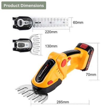 BowLift | Cordless Hedge & Shrub Trimmer | 2-in-1 Cutting Heads, Lightweight & Ergonomic for Effortless Garden Maintenance