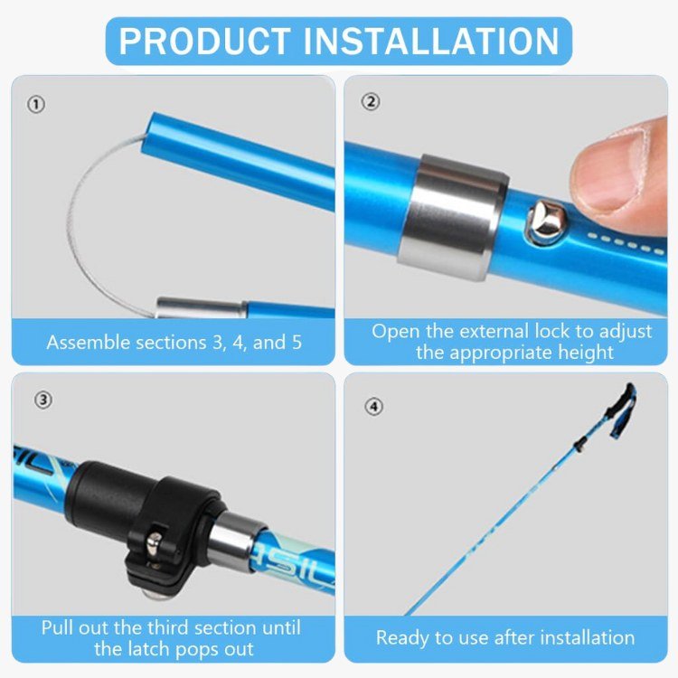Skanto | Ergonomic Hiking Poles | Ultralight, Adjustable & Anti-Slip Grip for Hiking, Trekking & Backpacking Adventures