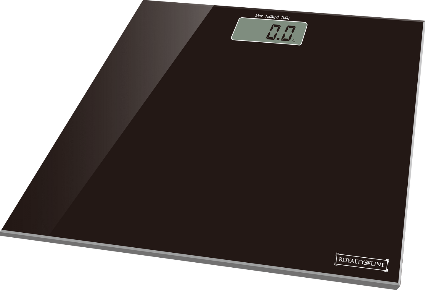 Body scale made of tempered glass (150 kg) Black - Electronic | Kalsten