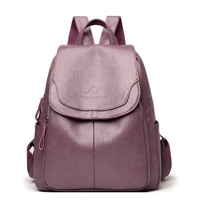 Skanto | Vintage Leather Women's Backpack - Isabella
