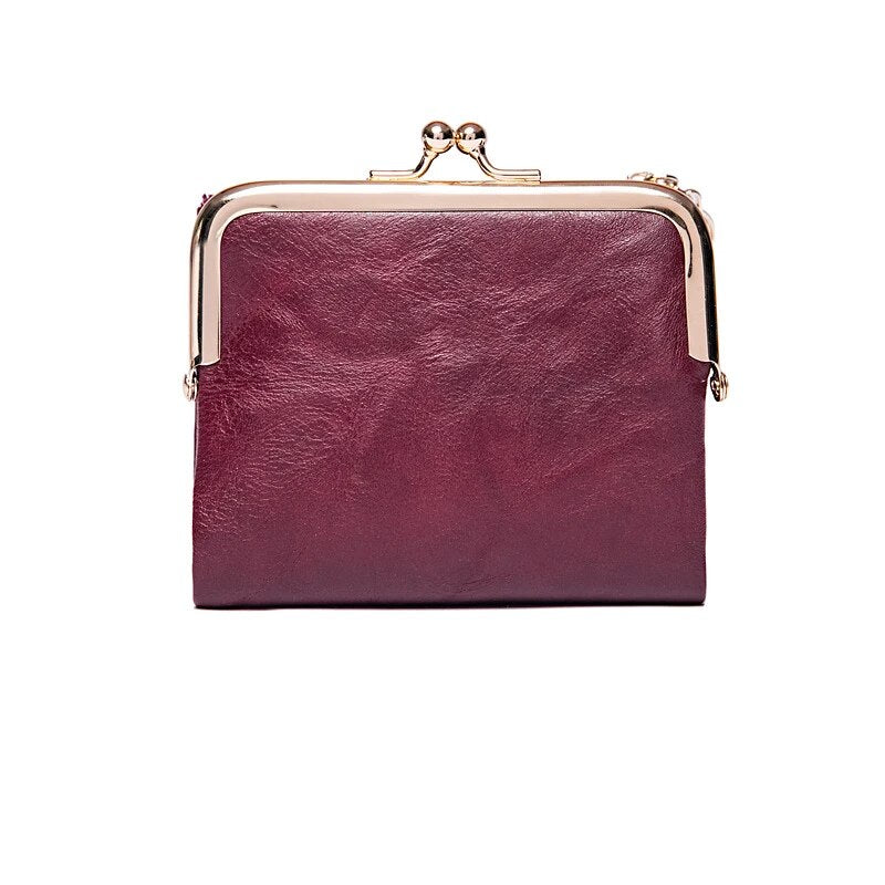 BowLift | Wallet Purse | Vintage Kiss Lock Small PU Leather