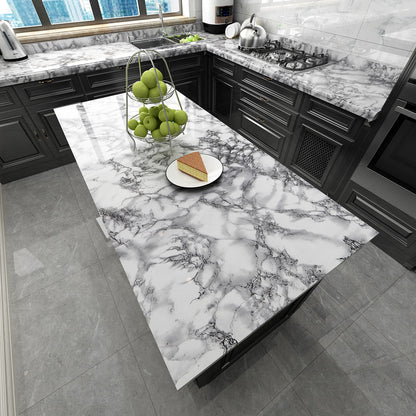 PVC Solid Vinyl Marble Wallpaper Waterproof Self-adhesive Wallpaper | Bowlift
