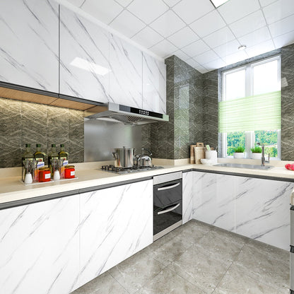 PVC Solid Vinyl Marble Wallpaper Waterproof Self-adhesive Wallpaper | Bowlift