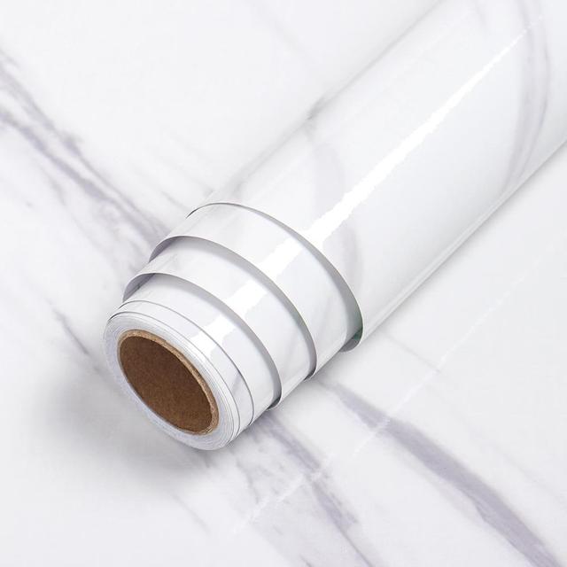 PVC Solid Vinyl Marble Wallpaper Waterproof Self-adhesive Wallpaper | Bowlift