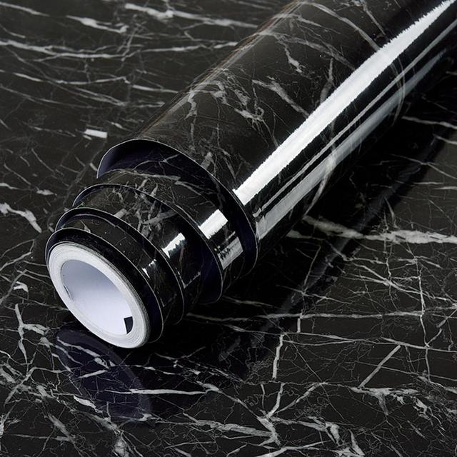 PVC Solid Vinyl Marble Wallpaper Waterproof Self-adhesive Wallpaper | Bowlift