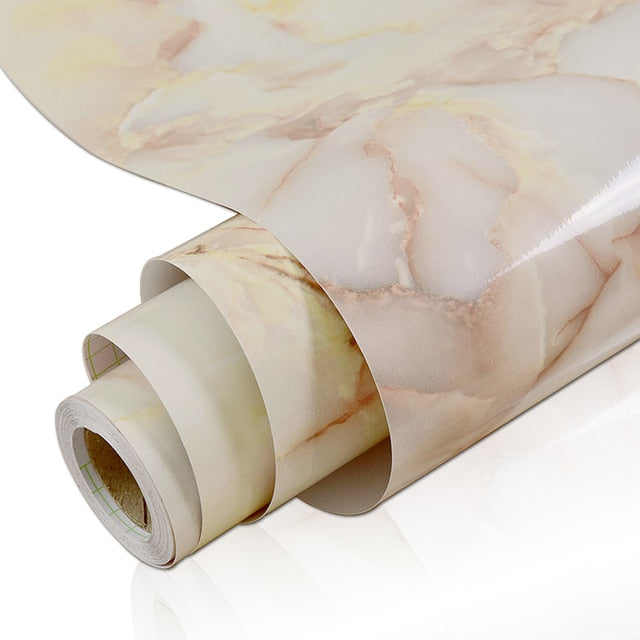 PVC Solid Vinyl Marble Wallpaper Waterproof Self-adhesive Wallpaper | Bowlift