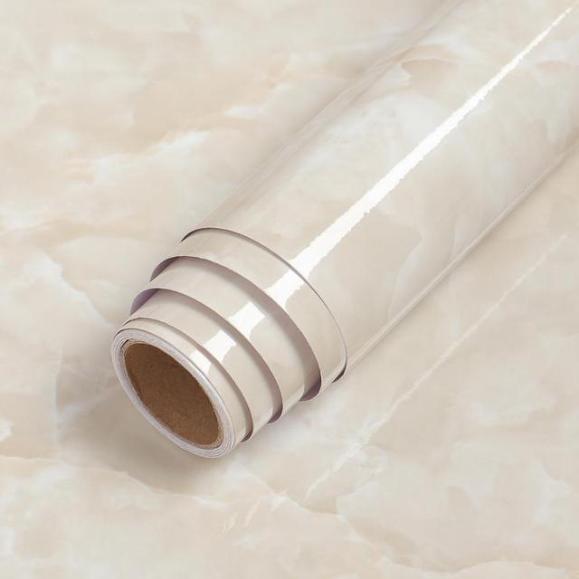 PVC Solid Vinyl Marble Wallpaper Waterproof Self-adhesive Wallpaper | Bowlift