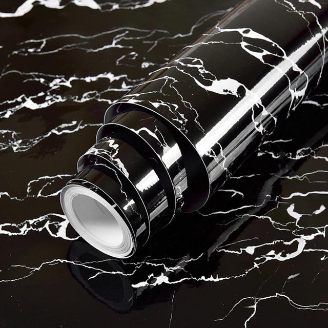 PVC Solid Vinyl Marble Wallpaper Waterproof Self-adhesive Wallpaper | Bowlift