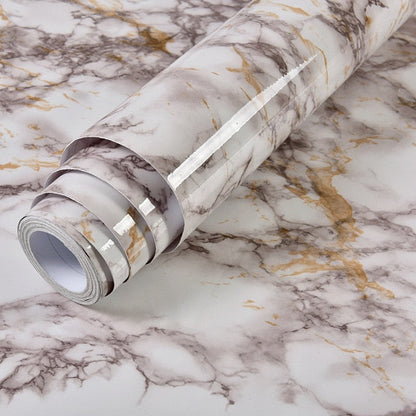 PVC Solid Vinyl Marble Wallpaper Waterproof Self-adhesive Wallpaper | Bowlift