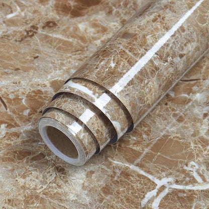 PVC Solid Vinyl Marble Wallpaper Waterproof Self-adhesive Wallpaper | Bowlift