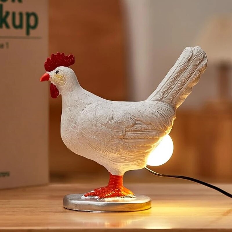 Skanto | Decorative Chicken-Shaped Table Lamp with Soft LED Light