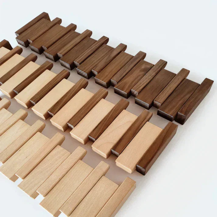 Skanto | HarmonyCoat Piano Wood Coat Rack – Decorative Hooks for Hallway and Living Room