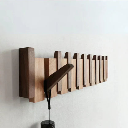 Skanto | Elegant Wood Coat Rack for Wall Hanging Clothes Storage