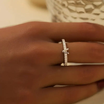 BowLift | Radiant Adjustable Letter Initial Rings