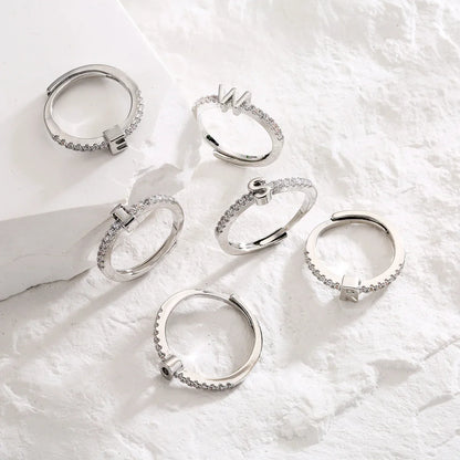 BowLift | Radiant Adjustable Letter Initial Rings