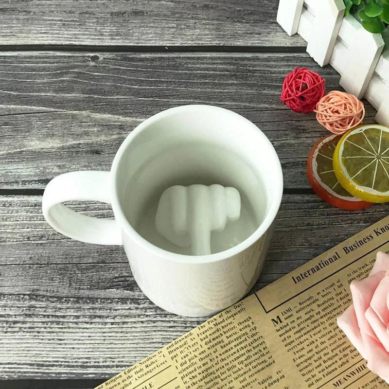 Skanto | REBELSIP – Funny Ceramic Coffee Mug with Hidden Middle Finger Design