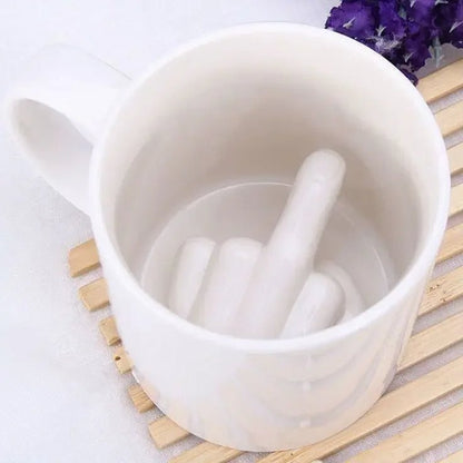 Skanto | REBELSIP – Funny Ceramic Coffee Mug with Hidden Middle Finger Design