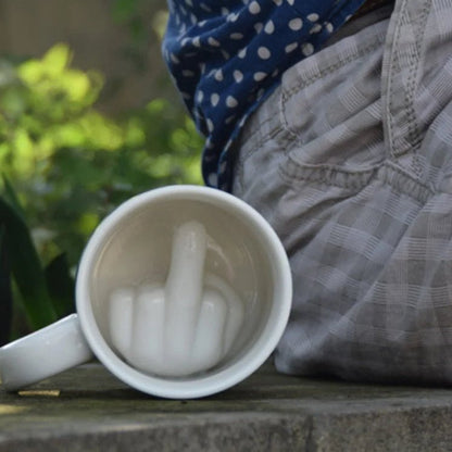 Skanto | REBELSIP – Funny Ceramic Coffee Mug with Hidden Middle Finger Design