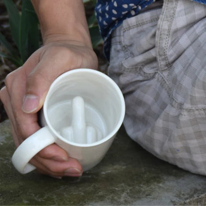Skanto | REBELSIP – Funny Ceramic Coffee Mug with Hidden Middle Finger Design