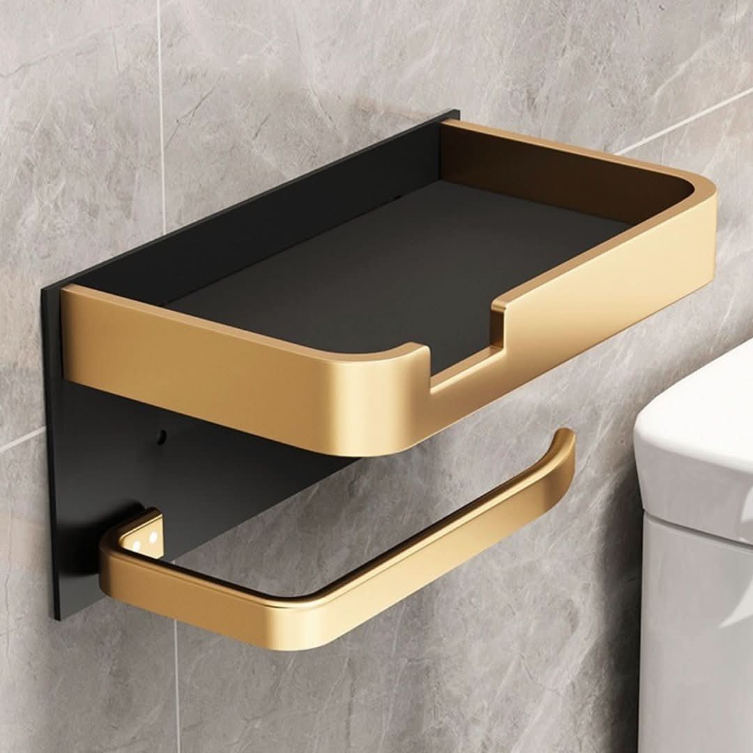 Skanto | Modern Wall-Mounted Toilet Paper Holder – Metal Finish