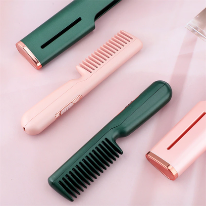 BowLift | Mini Electric Hair Straightener Brush Comb