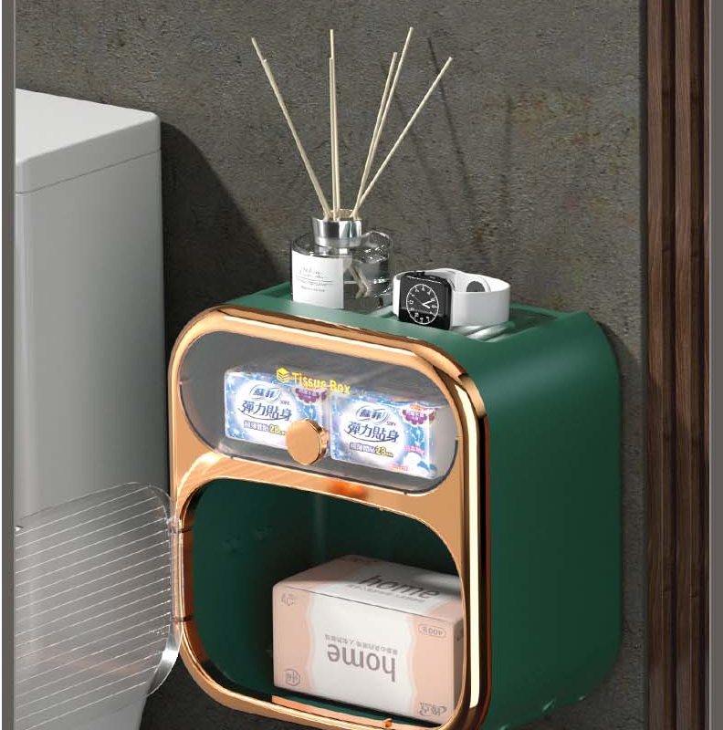 BowLift | MultiBox Wall-Mounted Toilet Paper Towel Storage Box