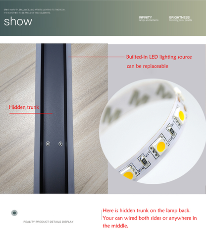 BowLift | Long Strip LED Elegant Wall Lamp