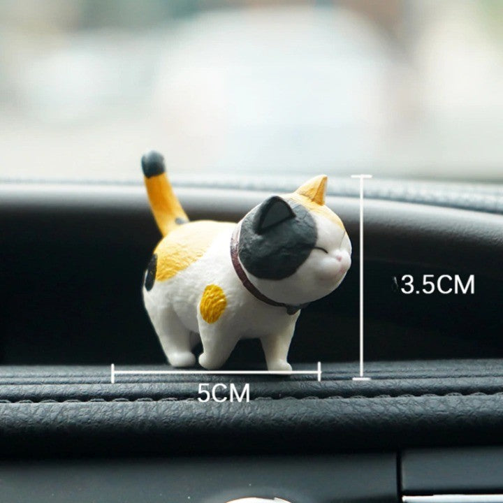 BowLift | 9Pcs Cute Kitty Rotating Head Car Decor