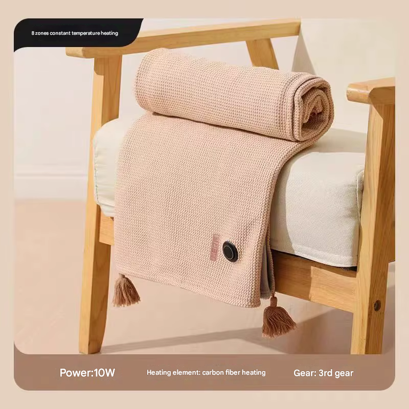 Sandsberg USB Heated Blanket | Cordless Travel Warming Blanket with 8 Zones, 3 Levels and Fleece