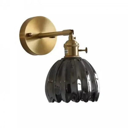 Vintage Tulip-Shaped Glass Wall Lamp