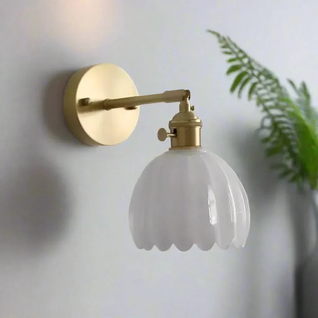 Skanto | Vintage Tulip Glass Wall Lamp Light