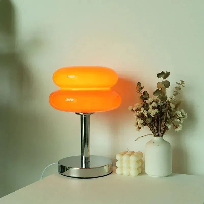 Skanto | Retro Macaron Table Lamp in Colored Glass