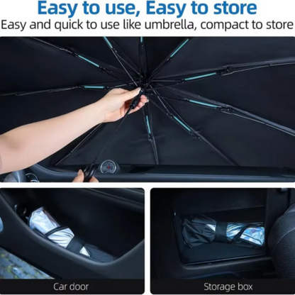 BowLift | Windshield Sun Shade Umbrella – Foldable UV-Blocking Car Sunshade to Keep Interior Cool & Protected